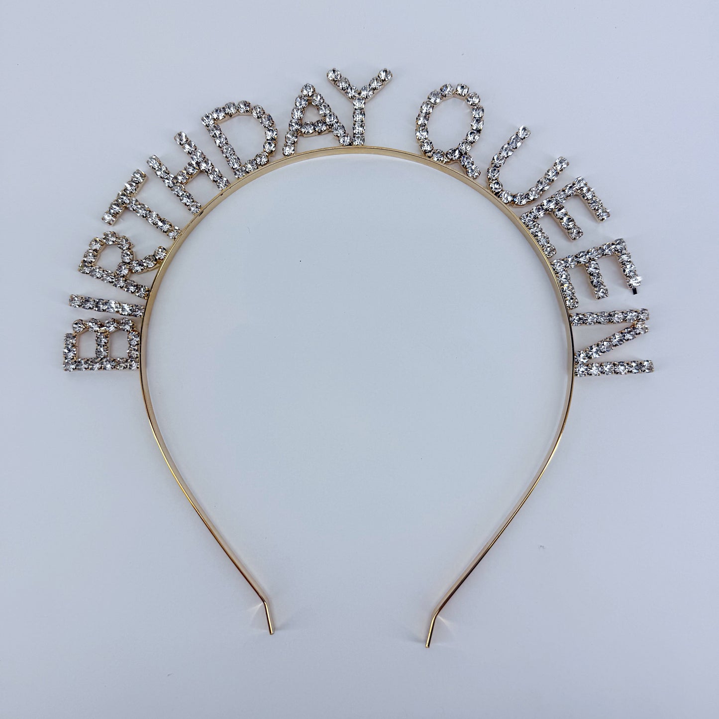 Gold, Silver or Pink Finish Birthday Queen Headband