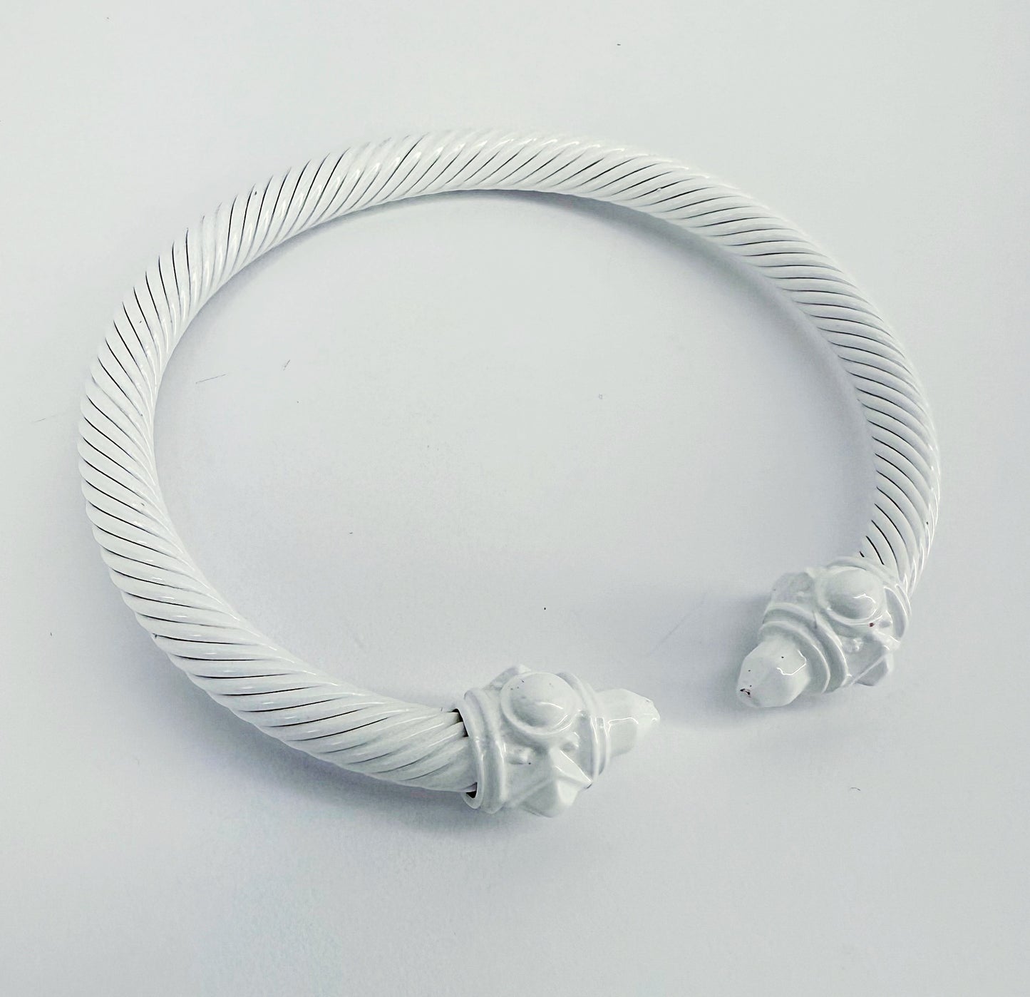 Set of 2 Blue and White Cable Style Bracelet