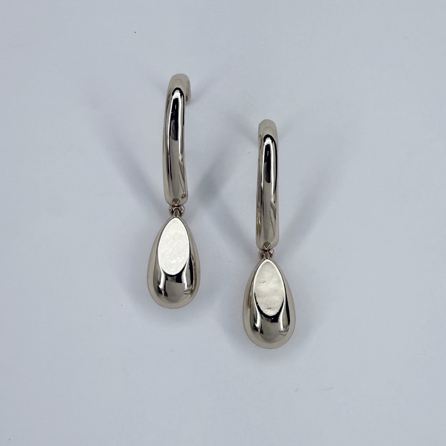 Post Back Metal Earrings With Teardrop Dangle