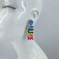 Multicolor Beaded Drop Dangle Nurse Earrings