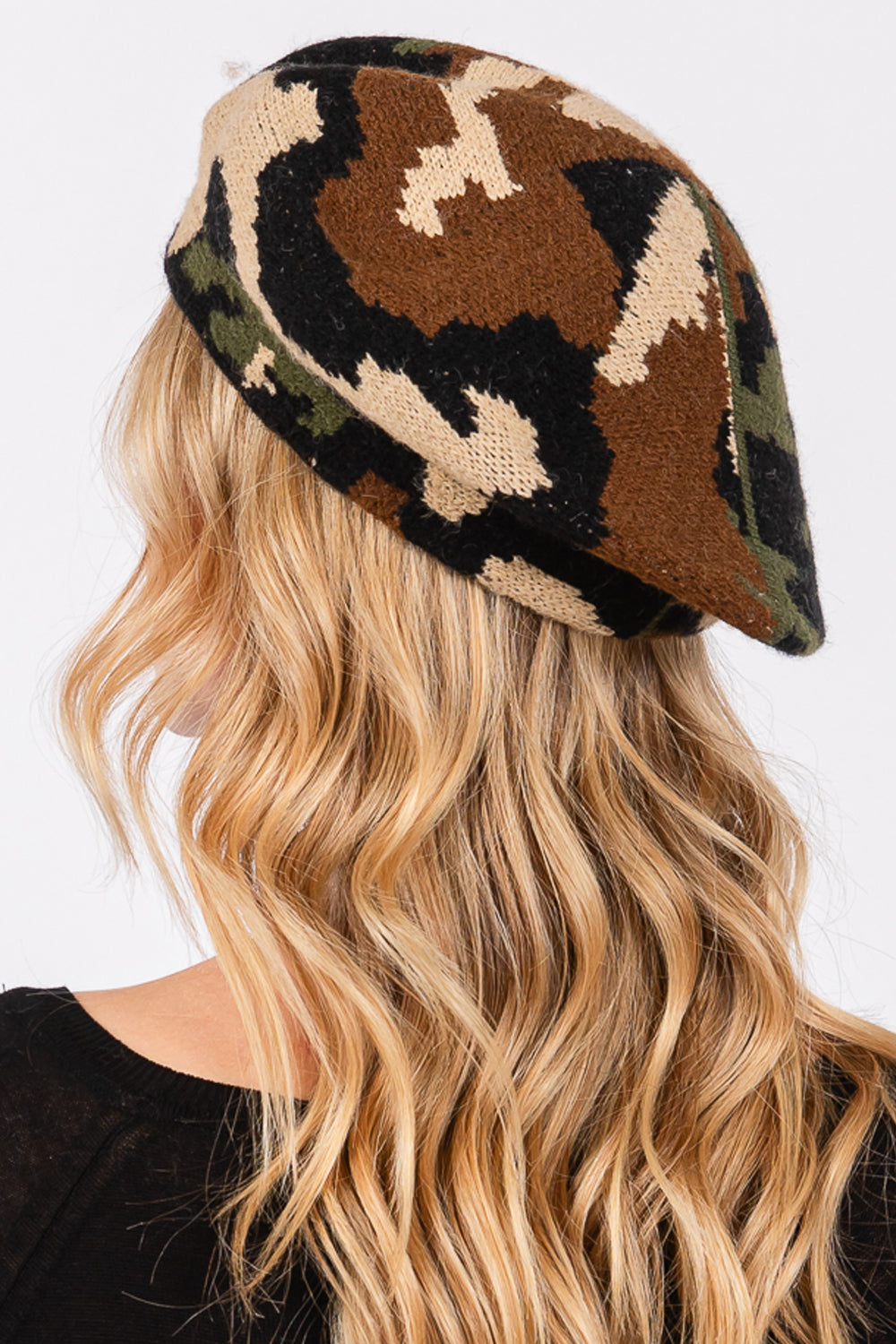 Camouflage Print Tam Beret