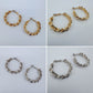 40mm Twisted Metal Design Hoop Earrings
