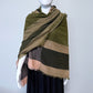 Olive Green Cotton Square Blanket Scarf