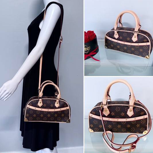 HandBag Brown with Flowers Design