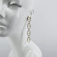 Puffed Link Long Drop Dangle Earrings