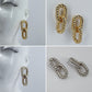 Rope Design Cuban Links Drop Dangle Earrings