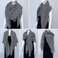 Black and White Houndstooth Print Scarf
