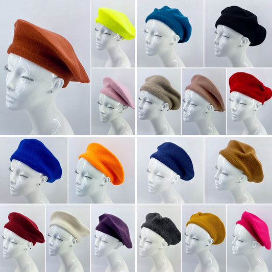 Solid color Beret / Tam, Stretchable perfect for any occasion