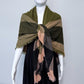 Olive Green Cotton Square Blanket Scarf