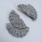 Rhinestones Double Fan Shape Earrings
