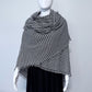 Black and White Houndstooth Print Scarf