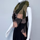 Olive Green Cotton Square Blanket Scarf