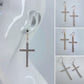 Fish Hook Earrings With Rhinestones Cross Design Dangle