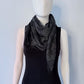 Black Cotton Square Scarf