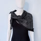 Black Cotton Square Scarf