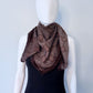 Brown Cotton Square Scarf