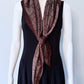 Brown Cotton Square Scarf