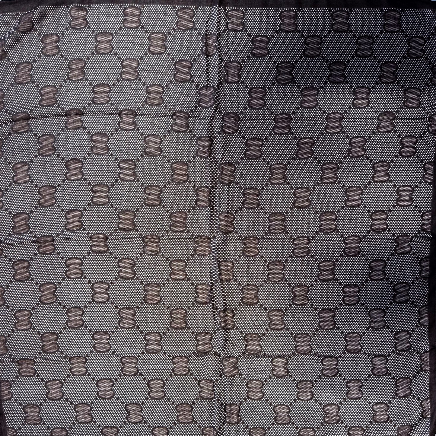 Brown Cotton Square Scarf
