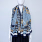 Navy Blue Blanket Cashmere feel Square Scarf
