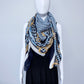 Navy Blue Blanket Cashmere feel Square Scarf