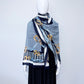 Navy Blue Blanket Cashmere feel Square Scarf