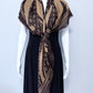 Brown Flower Blanket Cashmere feel Square Scarf