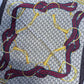 Brown Silk Feel Pleated Scarf With Rhinestones