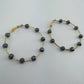 Hoop Earrings With Textured Hammered Beads