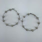 Hoop Earrings With Textured Hammered Beads