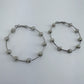 Hoop Earrings With Textured Hammered Beads