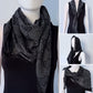 Black Cotton Square Scarf
