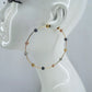 Bi Hoop Earrings With Hammered Beads