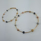 Bi Hoop Earrings With Hammered Beads