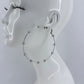 Bi Hoop Earrings With Hammered Beads