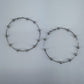Bi Hoop Earrings With Hammered Beads
