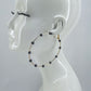 Bi Hoop Earrings With Hammered Beads