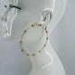 Bi Hoop Earrings With Hammered Beads