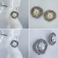 Pearl Post Back and Rhinestone Earrings