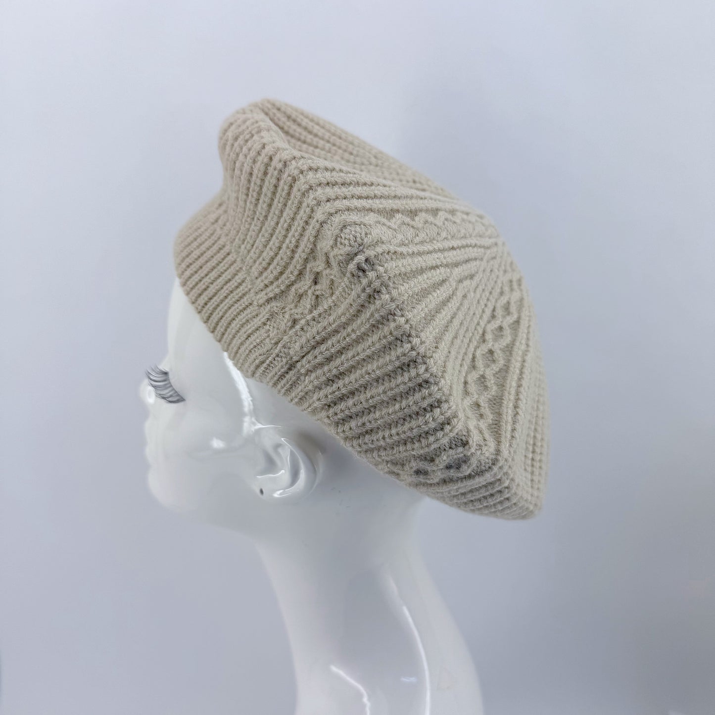 Solid Beige Color Beret/Tam
