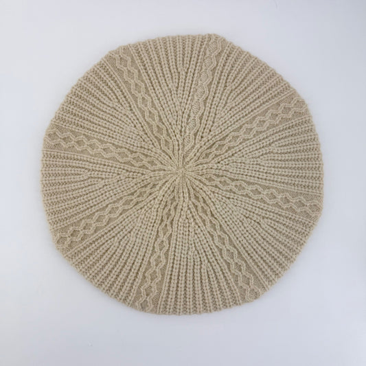 Solid Beige Color Beret/Tam