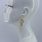 Hoop Cross Design Earrings With Cross Rhinestones Design