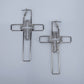 Hoop Cross Design Earrings With Cross Rhinestones Design