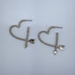 Arrow Heart Shape Hoop Design Earrings