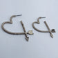 Arrow Heart Shape Hoop Design Earrings