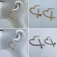 Arrow Heart Shape Hoop Design Earrings