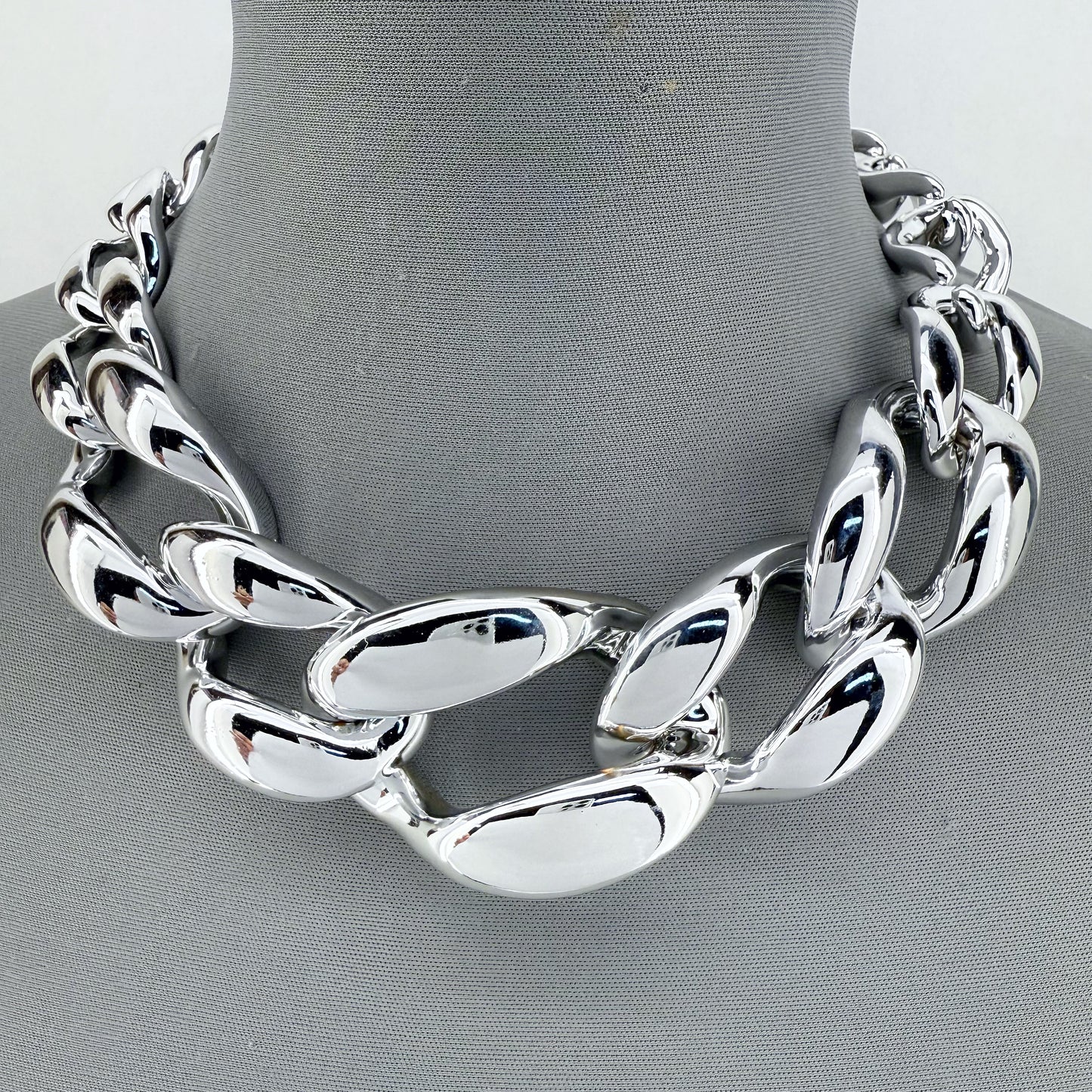 Silver Chunky Link Necklace