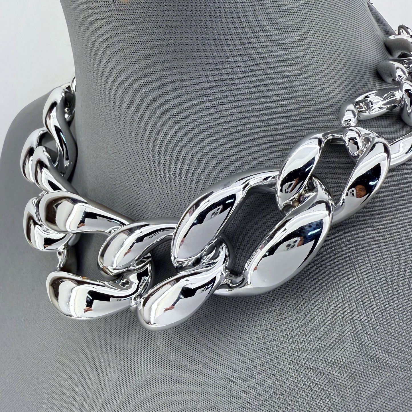 Silver Chunky Link Necklace