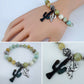 Natural Stone with Cactus Charms Bracelet
