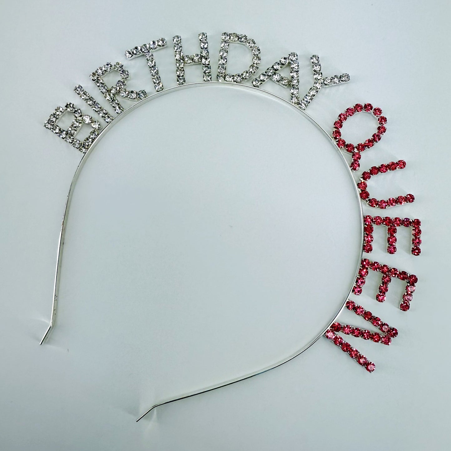 Gold, Silver or Pink Finish Birthday Queen Headband