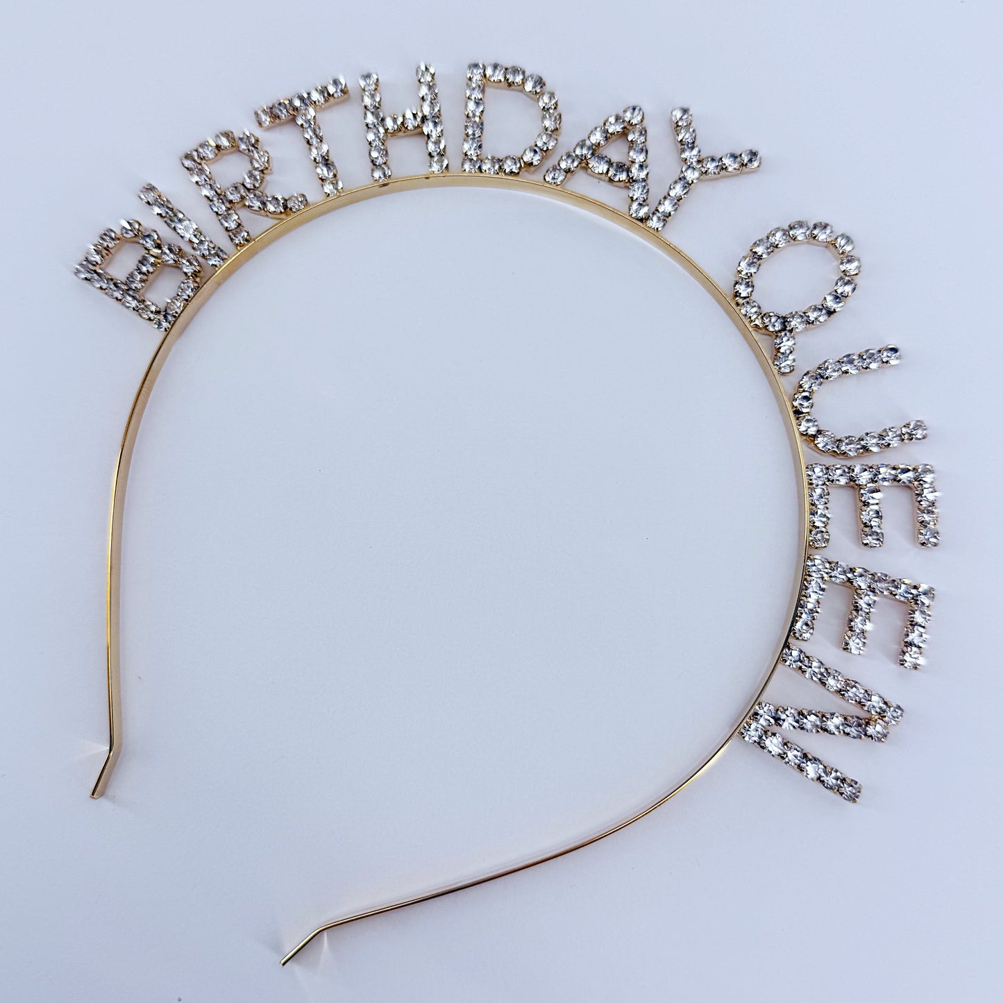 Gold, Silver or Pink Finish Birthday Queen Headband
